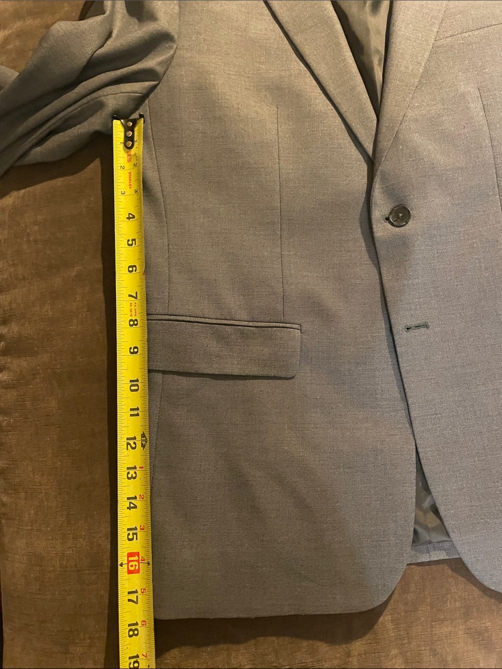 Banana Republic Men's Light Gray Single-Breasted Suit Jacket - Picture 9 of 9